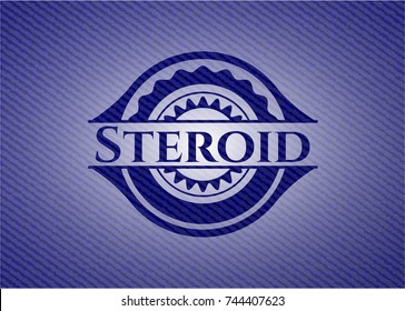 Steroid emblem with jean high quality background