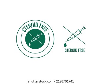 steroid free icon vector illustration 