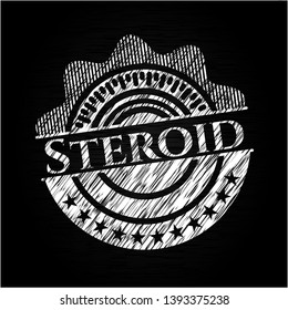 Steroid on chalkboard. Vector Illustration. Detailed.