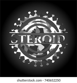 Steroid on grey camo pattern