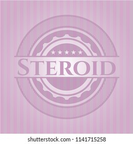 Steroid realistic pink emblem
