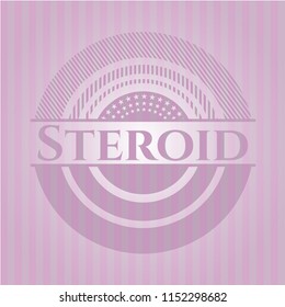 Steroid realistic pink emblem