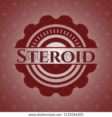 Steroid red emblem. Vintage.