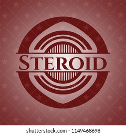 Steroid retro red emblem