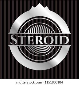 Steroid silver shiny emblem