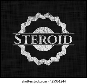 Steroid written with chalkboard texture