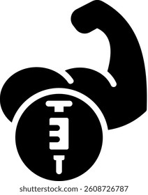 Steroids Icon Glyph Vector Illustration