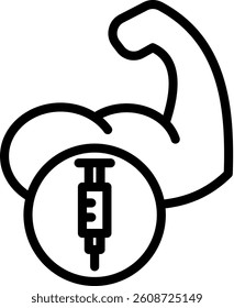 Steroids Icon Outline Vector Illustration