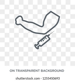 Steroids icon. Trendy flat vector Steroids icon on transparent background from Gym and fitness collection. High quality filled Steroids symbol use for web and mobile