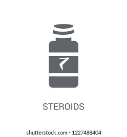 Steroids icon. Trendy Steroids logo concept on white background from Gym and Fitness collection. Suitable for use on web apps, mobile apps and print media.