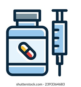 Steroids Vector Thick Line Filled Dark Colors Icons For Personal And Commercial Use.

