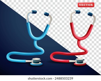 Stethoscope, 3d vector. Suitable for health, business and design elements