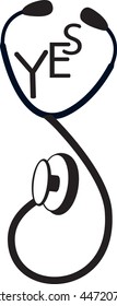 stethoscope, All elements are in separate layers color can be changed easily.      
