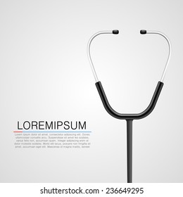 Stethoscope background  Medical concept  Vector illustration