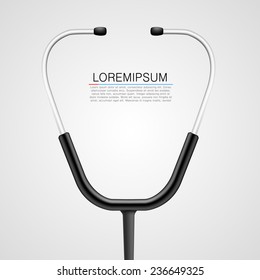 Stethoscope background. Medical concept. Vector illustration