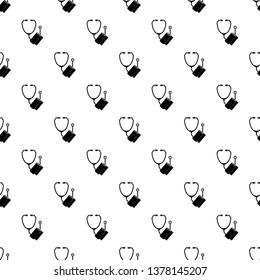 Stethoscope, bandage pattern seamless vector repeat geometric for any web design