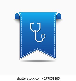 Stethoscope blue Vector Icon Design