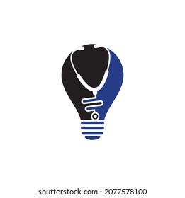 Stethoscope bulb shape concept logo. medical icon. health symbol.