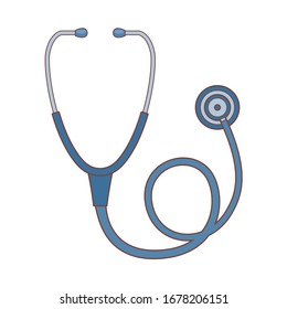 stethoscope cardio device isolated icon vector illustration design