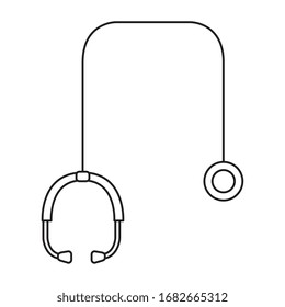 stethoscope cardio device isolated icon vector illustration design