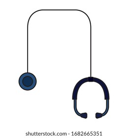 stethoscope cardio device isolated icon vector illustration design