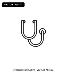 Stethoscope cardio device line style icon vector illustration design. Editable stroke EPS10