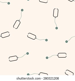 Stethoscope , cartoon seamless pattern background
