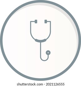 Stethoscope Circle Grey Vector Icon Design