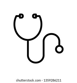 Stethoscope Coin Icon Vector Illustration Logo Template