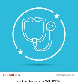 Stethoscope color doodle