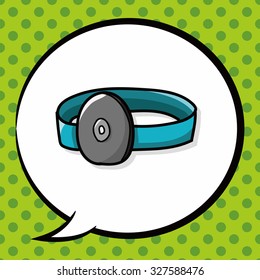 Stethoscope color doodle, speech bubble