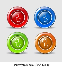 Stethoscope Colorful Vector Icon Design