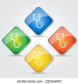 Stethoscope Colorful Vector Icon Design