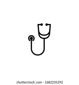 Icono de ilustración vectorial del concepto de estetioscopio