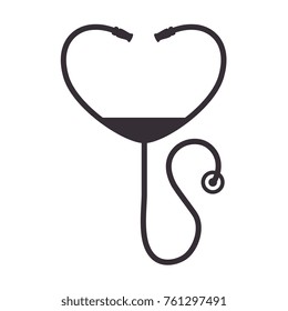 stethoscope device medical icon