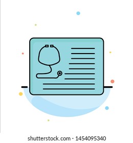 stethoscope, doctor, cardiology, healthcare, medical Flat Color Icon Vector
