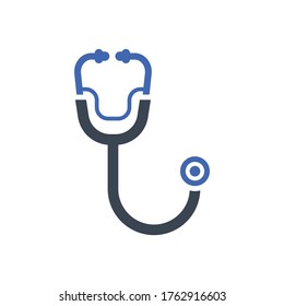 Stethoscope, doctor icon, vector graphics