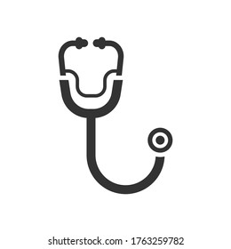 Stethoscope, doctor icon, vector graphics