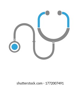 stethoscope doctor illustration vector logo design 