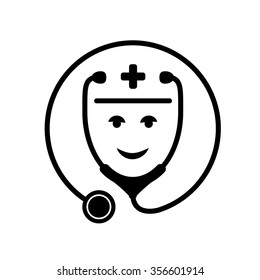 Stethoscope doctor minimal vector icon