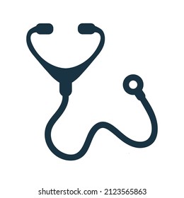 Stethoscope, doctor tool icon. Simple editable vector design isolated on a white background.