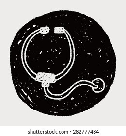 Stethoscope doodle drawing