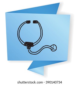 Stethoscope doodle drawing