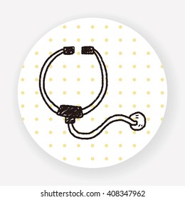 Stethoscope doodle drawing