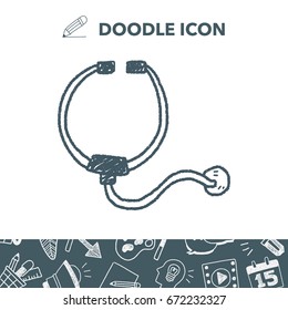 Stethoscope doodle drawing