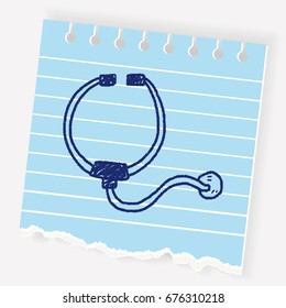 Stethoscope doodle drawing