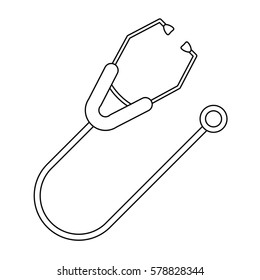 stethoscope equipment clinic icon thin line