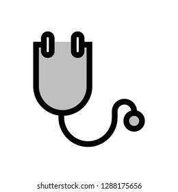 stethoscope favorites icon vector
