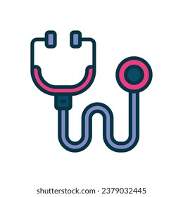 stethoscope filled color icon. vector icon for your website, mobile, presentation, and logo design.