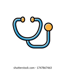 stethoscope filled outline icon vector design